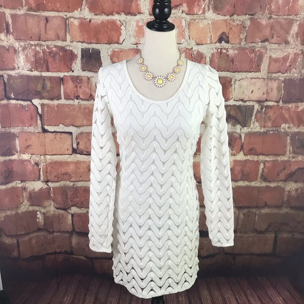 Free People Wild Thing Mini Dress in white